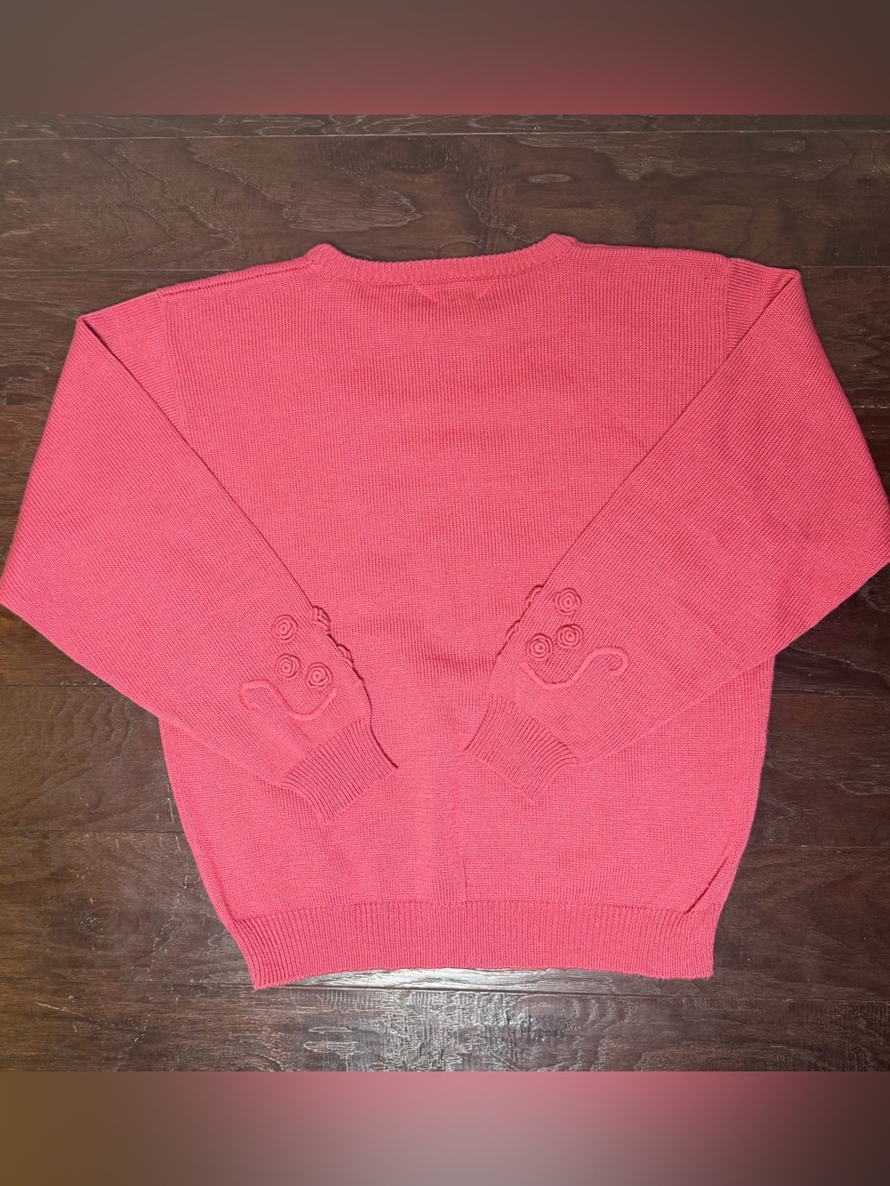 Vintage Blair Boutique Pink Floral Embroidered Cottagecore Sweater Large - Picture 5 of 10